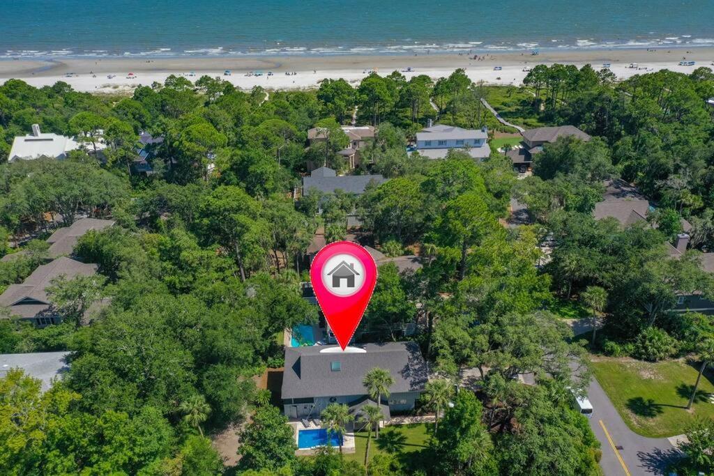 Luxury Beach House - 2Min Walk To Beach - Private Pool - Group & Dog Friendly Hilton Head Island Ngoại thất bức ảnh