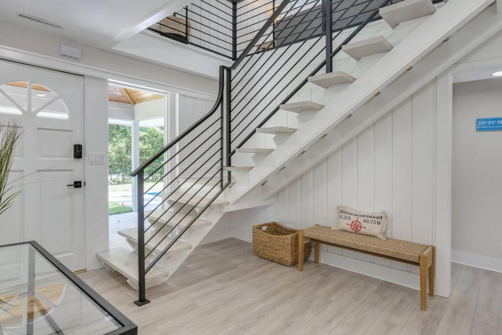 Luxury Beach House - 2Min Walk To Beach - Private Pool - Group & Dog Friendly Hilton Head Island Ngoại thất bức ảnh