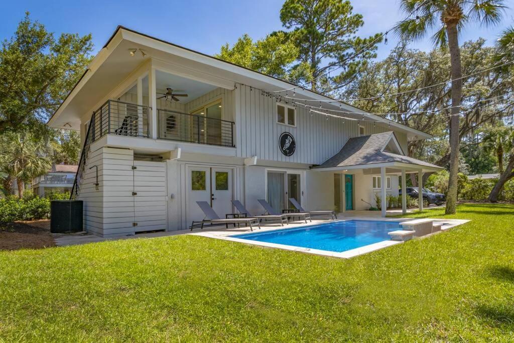 Luxury Beach House - 2Min Walk To Beach - Private Pool - Group & Dog Friendly Hilton Head Island Ngoại thất bức ảnh