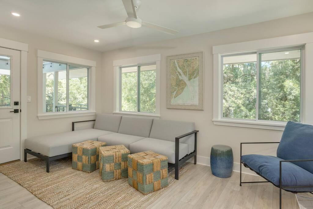 Luxury Beach House - 2Min Walk To Beach - Private Pool - Group & Dog Friendly Hilton Head Island Ngoại thất bức ảnh