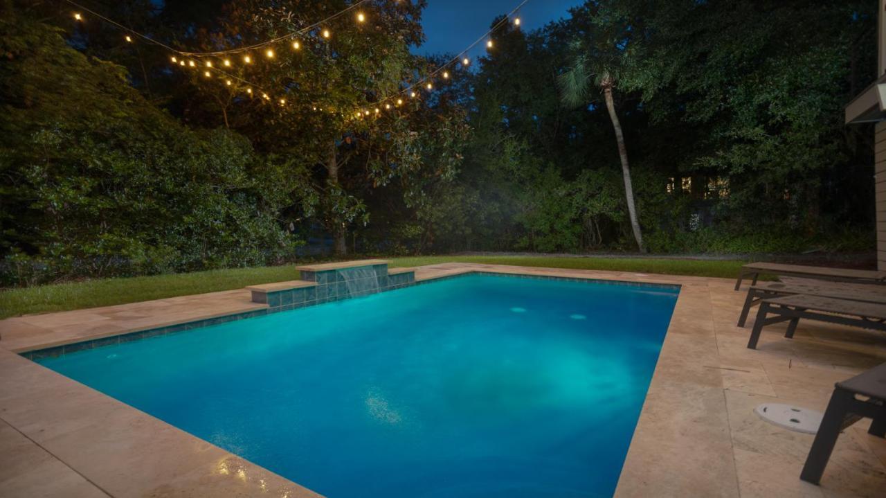 Luxury Beach House - 2Min Walk To Beach - Private Pool - Group & Dog Friendly Hilton Head Island Ngoại thất bức ảnh
